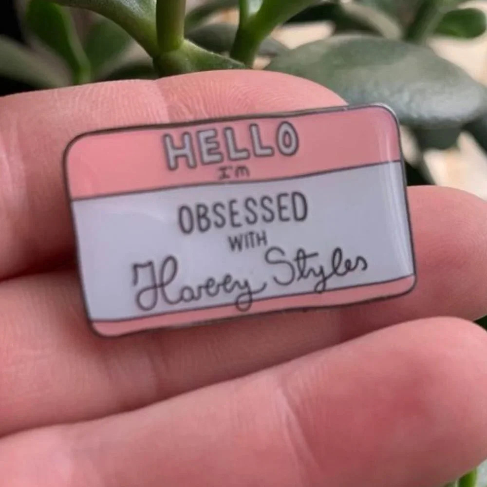 Brand new "Obsessed" Harry Styles inspired enamel pin